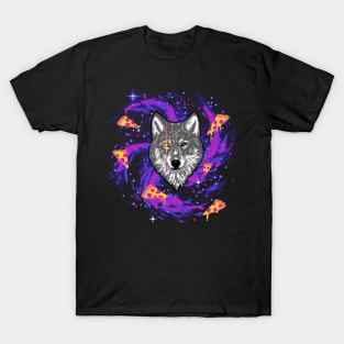 Galactic Pizza Wolf T-Shirt